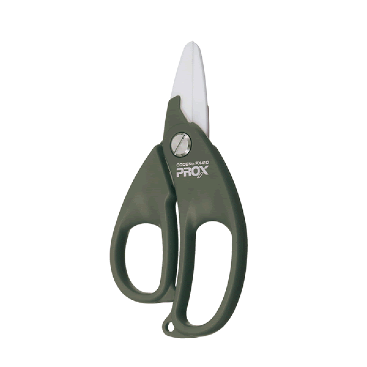 PE CUT CERAMIC SCISSORS W/HOOK SHARPENER