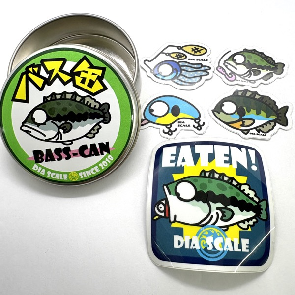 FISHING STICKER ASSORT CAN